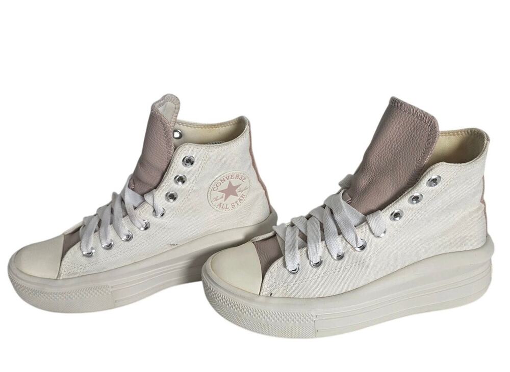 Converse Chuck Taylor All Star High Top Platform Sneakers Womens 7.5 Pink White